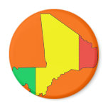Mali flag map magnets