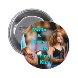 Malia and Sasha Obama for First Kids Button