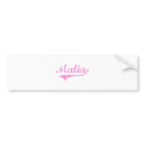 Malia Classic Style Name Bumper Sticker
