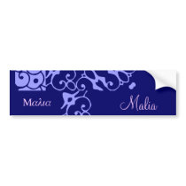 Malia Designer Name Bumper Sticker