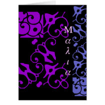 Malia Designer Name I Purple Card