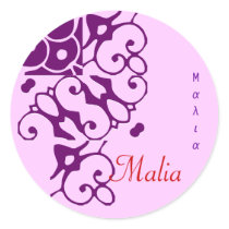 Malia Designer Name Sticker