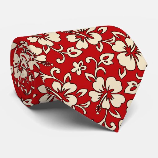 hawaiian print tie
