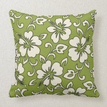 Malia Hibiscus Hawaiian Reversible Square Pillows