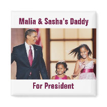 Malia & Sasha Obama Magnet