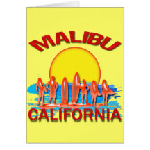 MALIBU BEACH CALIFORNIA CARD