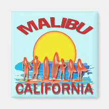 MALIBU BEACH CALIFORNIA REFRIGERATOR MAGNET