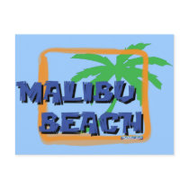 Malibu Beach Palm Tree postcards