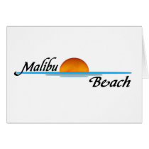 Malibu Beach Sunset Greeting Cards