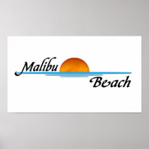 Malibu Beach Sunset Print