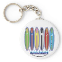 Malibu Beach Surfboards Keychain