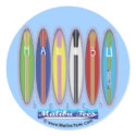 Malibu Beach Surfboards stickers by malibutees Malibu Beach Surfboards stickers