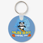 This darling panda bear is too cute! He loves to go surfing on huge waves in Malibu Beach. What a cute design for anyone who loves surfing in California as much as panda does.