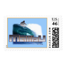 Malibu Beach Surfing postage