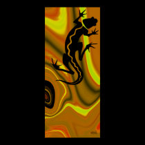 Malibu Salamander Print (mustard/yellow) posters