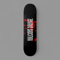 MALICIOUS DAMAGE LOGO SKATEBOARD by maliciousdamage MALICIOUS DAMAGE LOGO SKATEBOARD