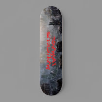 MALICIOUS DAMAGE RED LOGO SKATEBOARD by maliciousdamage MALICIOUS DAMAGE RED LOGO SKATEBOARD