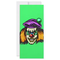 Malicious Evil Clown Full Color Rack Card