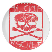 MALICIOUS MISCHIEF -SKULL&BONES PLATE