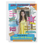 Mall Scavenger Hunt Birthday Party Magazine Cover invitations