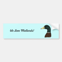 Mallard Drake Head Bumper Sticker