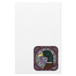 Mallard Drake Mosaic Circle Stationery Design