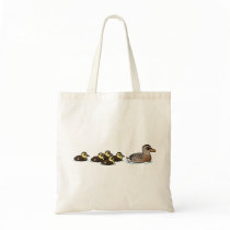 Mallard & five ducklings canvas bags