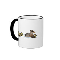 Mallard & four ducklings mug