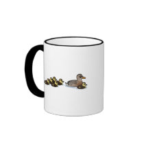 Mallard & seven ducklings mugs