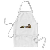 Mallard & three ducklings aprons