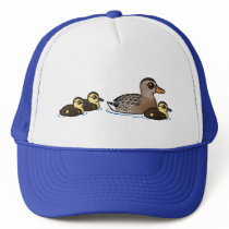 Mallard & three ducklings trucker hats