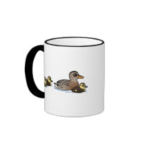 Mallard & three ducklings coffee mug