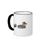 Mallard & two ducklings Ringer Mug