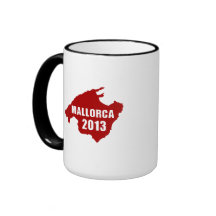 Mallorca 2013 map coffee mugs