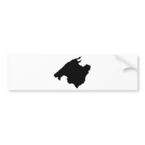 mallorca contour icon bumper stickers