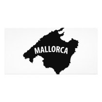 mallorca spain contour icon photo card