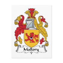 Mallory Family Crest postcards by coatsofarms Mallory Family Crest postcards