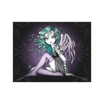 Malory Cute Green Tattoo Angel Canvas Print by mykajelina Malory Cute Green Tattoo Angel Canvas Print by mykajelina