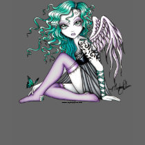 "Malory" Cute Tattoo Violet Angel Tank Top t-shirts