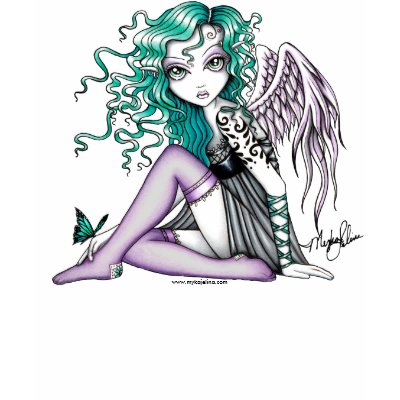 "Malory" Cute Tattoo Violet Angel Tank Top by mykajelina