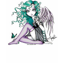 "Malory" Cute Tattoo Violet Angel Tank Top t-shirts