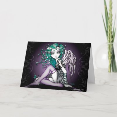 Malory Violet Tattoo Angel Card by mykajelina