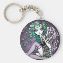 Malory Violet Tattoo Angel Keychain