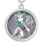 "Malory" Violet Tattoo Angel Necklace