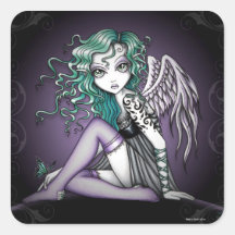"Malory" Violet Tattoo Angel Stickers