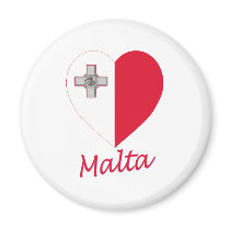 Malta Flag Heart magnets by Vexillophile Malta Flag Heart magnets