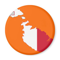 Malta flag map magnet