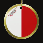 Malta Fisheye Flag Ornament