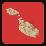 Malta Map Sticker by FlagAndMap Malta Map Sticker