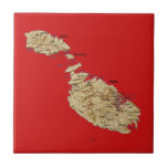 Malta Map Tile by FlagAndMap Malta Map Tile